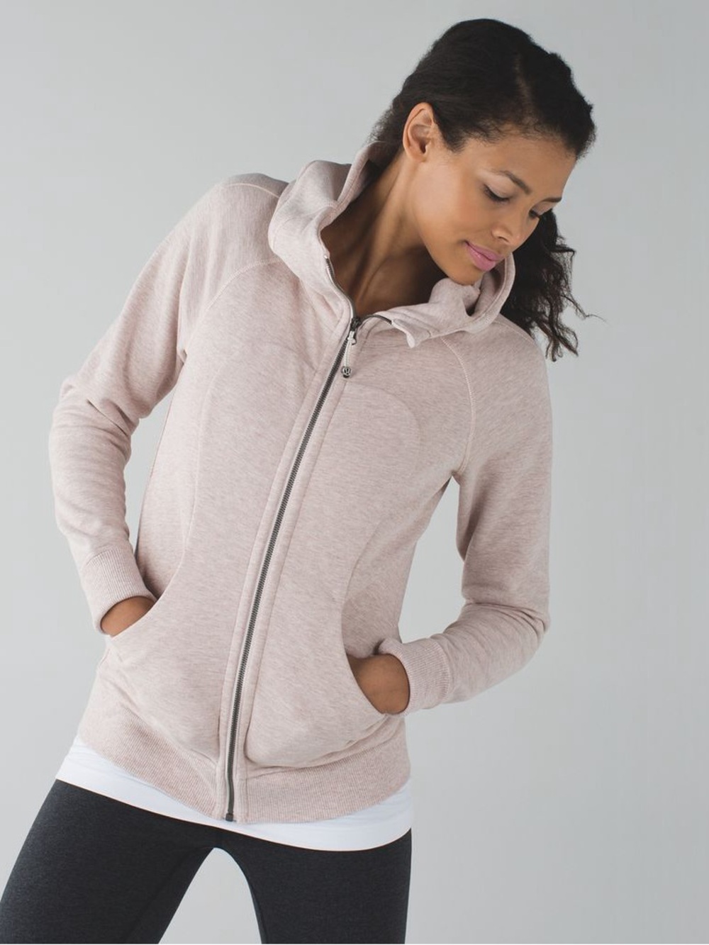 Lululemon Scuba Hoodie III Heathered Butter Pink Size 4